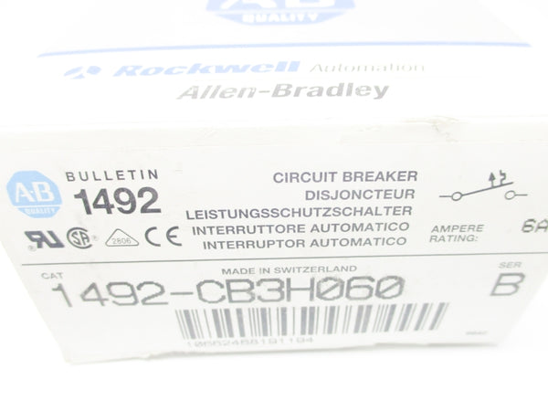 ALLEN BRADLEY 1492-CB3H060 SER. B 6A 480VAC NSMP