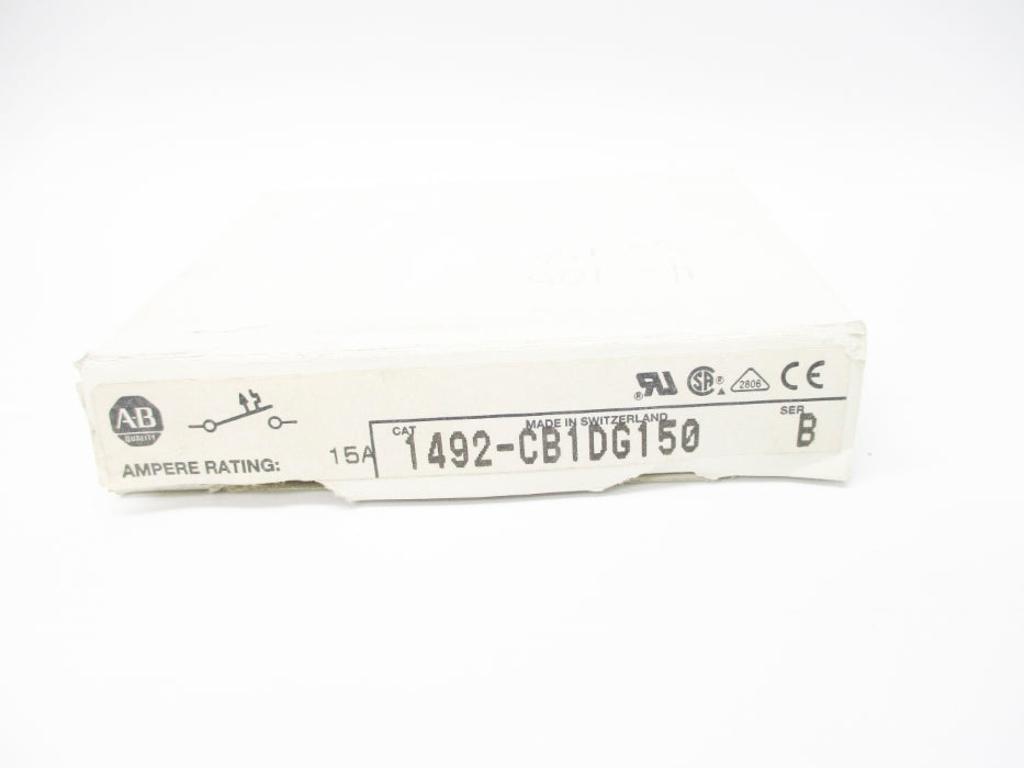 ALLEN BRADLEY 1492-CB1DG150 SER. B 15A 120VDC NSMP