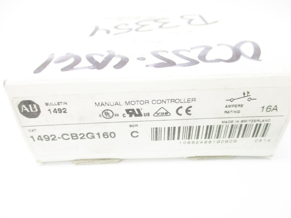 ALLEN BRADLEY 1492-CB2G160 SER. C 16A 277VAC NSMP