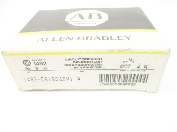 ALLEN BRADLEY 1492-CB1G040H1 SER. A 4A 277VAC NSMP