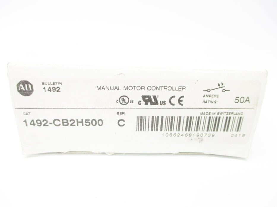 ALLEN BRADLEY 1492-CB2H500 SER. C 50A 277VAC NSMP