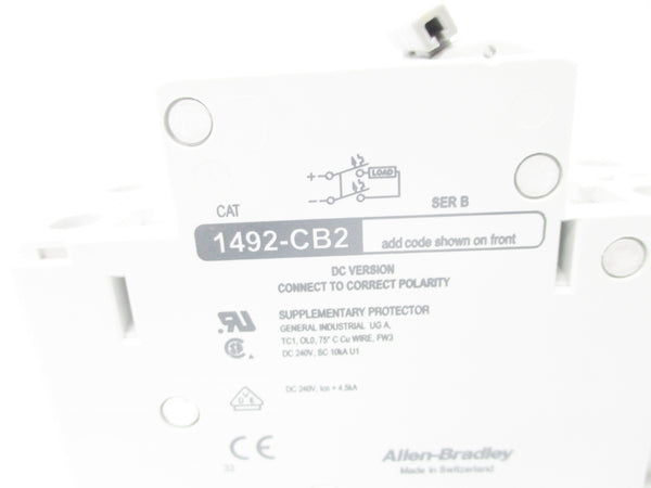 ALLEN BRADLEY 1492-CB2DF150 SER. B 15A 240VDC NSNP