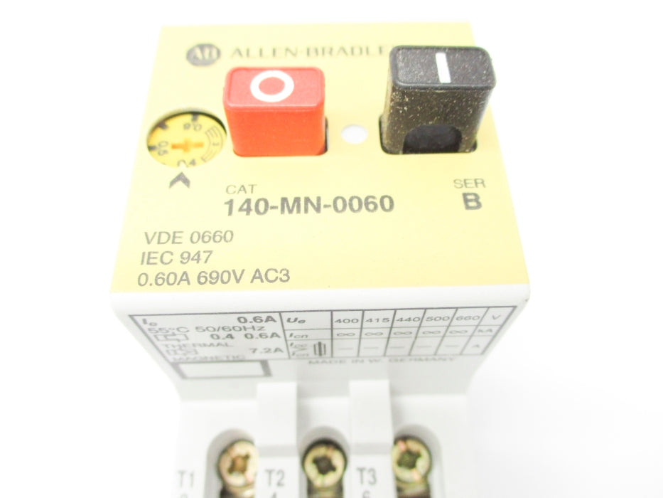 ALLEN BRADLEY 140-MN-0060 SER. B 690VAC 0.4-0.6A NSNP