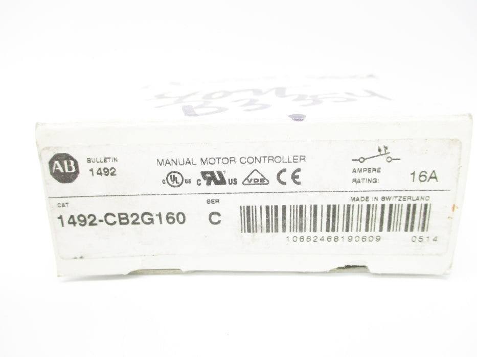 ALLEN BRADLEY 1492-CB2G160 SER. C 16A 277VAC NSMP