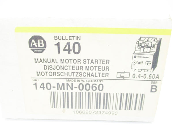ALLEN BRADLEY 140-MN-0060 SER. B (BR/YL) NSMP