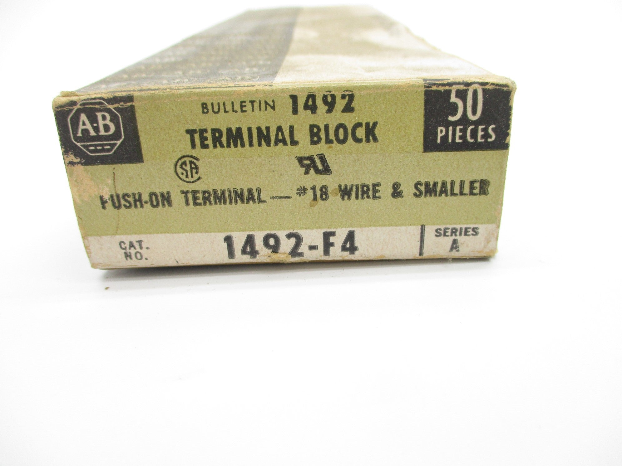 ALLEN BRADLEY 1492-F4 SER. A (PKG OF 50) (BK/GD) NSMP