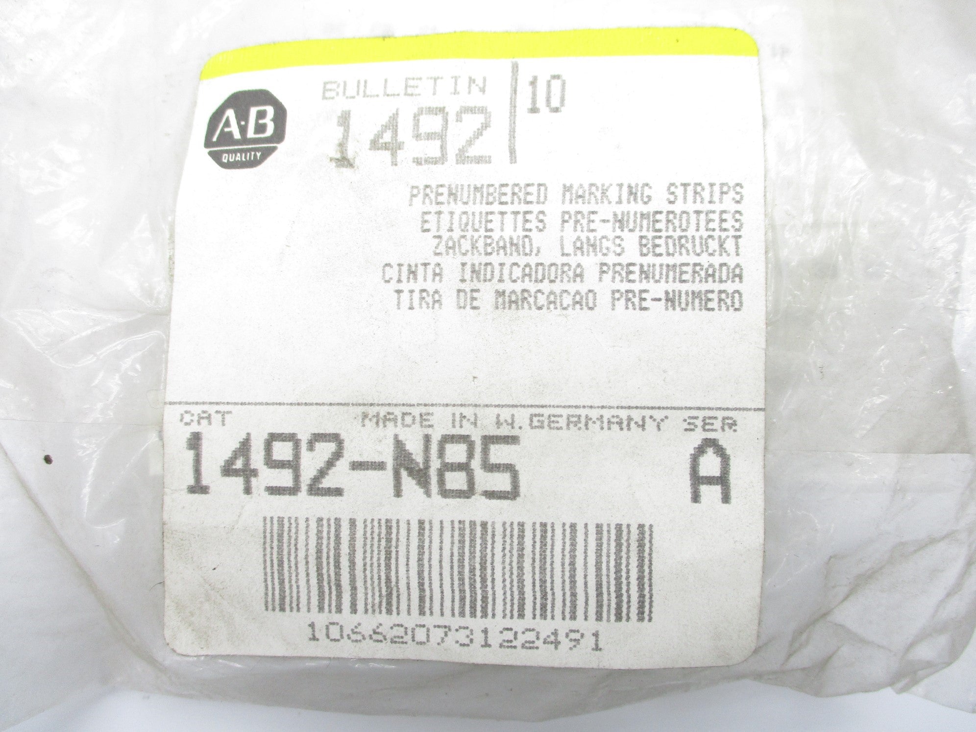 ALLEN BRADLEY 1492-N85 SER. A (PKG OF 10) NSMP