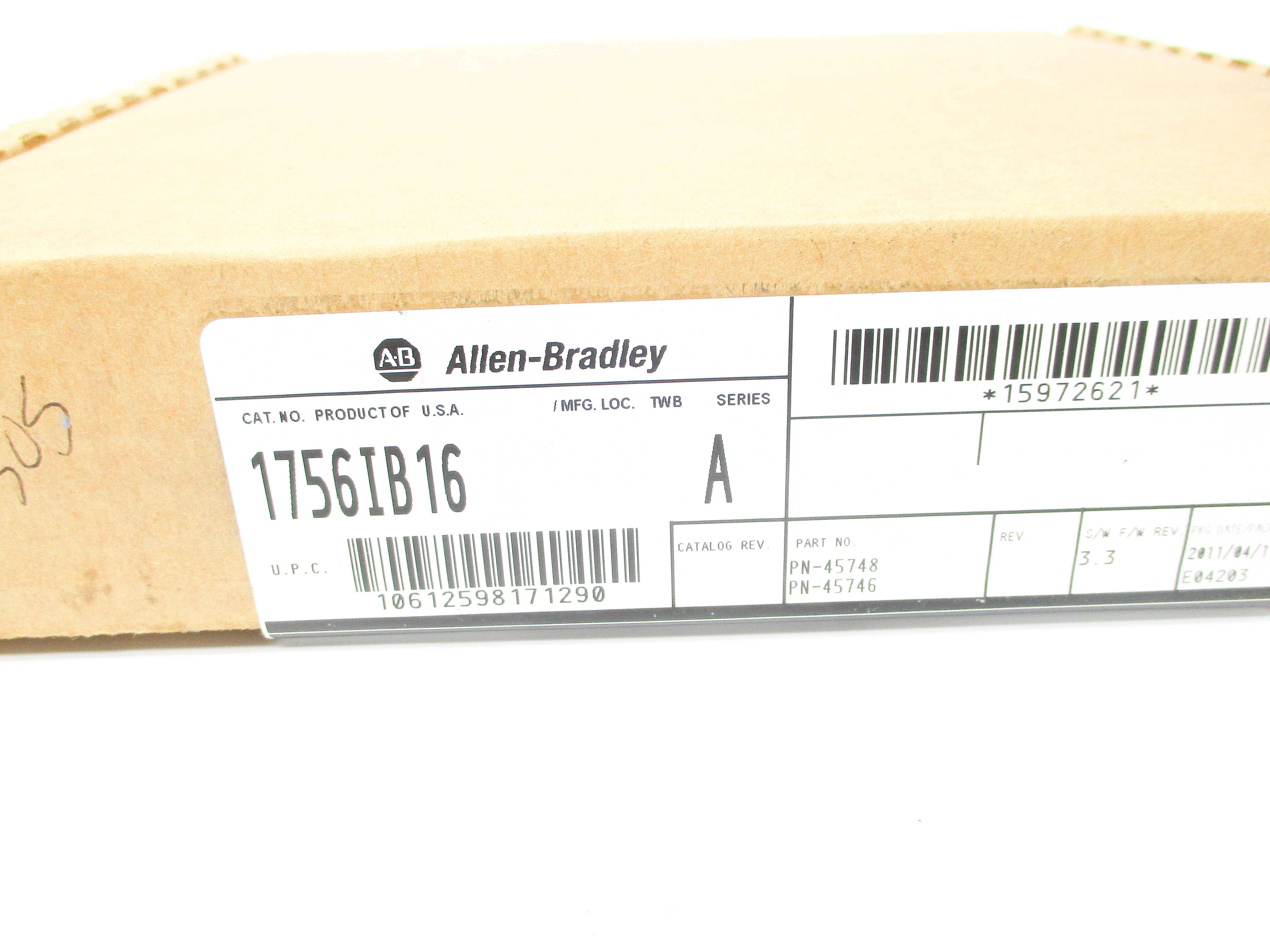 ALLEN BRADLEY 1756-IB16 SER. A F/W 3.3 DATE: 2011 NSFS