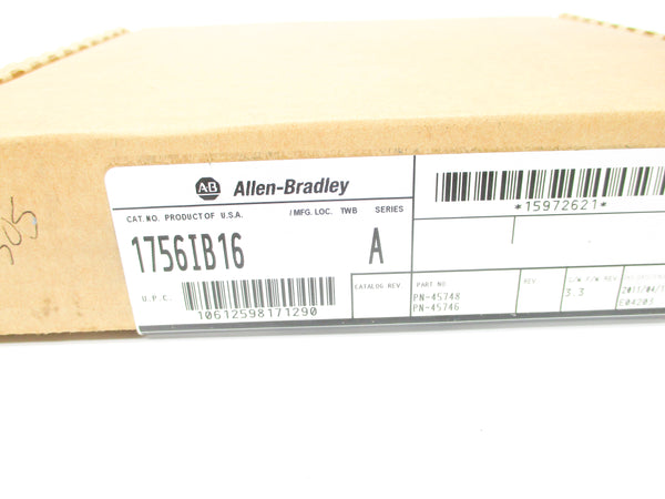 ALLEN BRADLEY 1756-IB16 SER. A F/W 3.3 DATE: 2011 NSFS