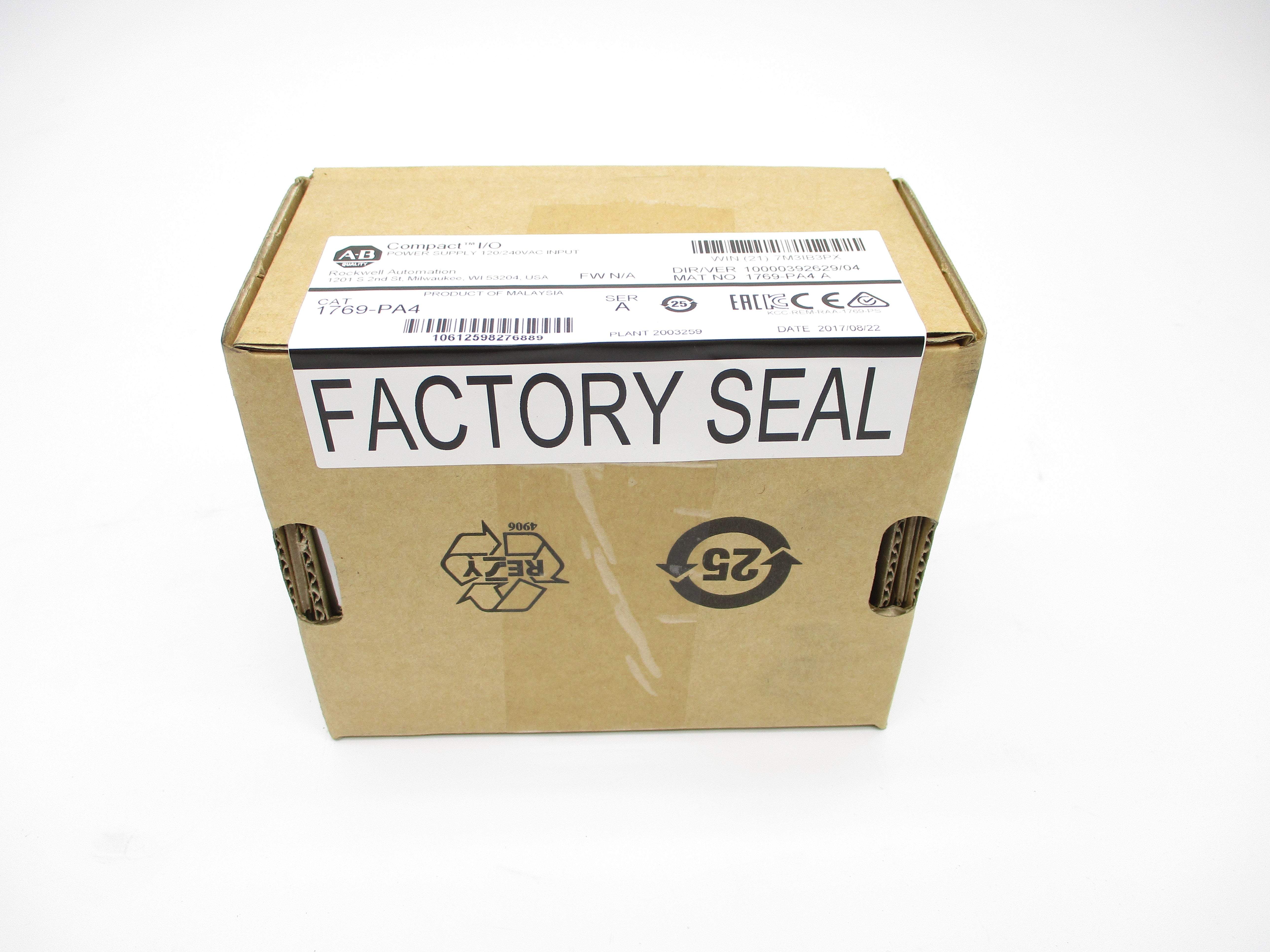 ALLEN BRADLEY 1769-PA4 SER. A DATE: 2017 NSFS