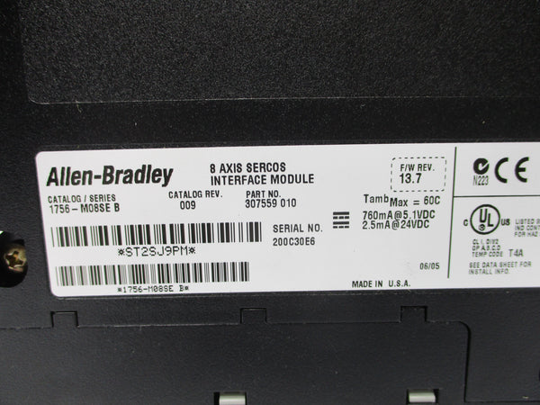 ALLEN BRADLEY 1756-M08SE SER. B F/W 13.7 NSNP