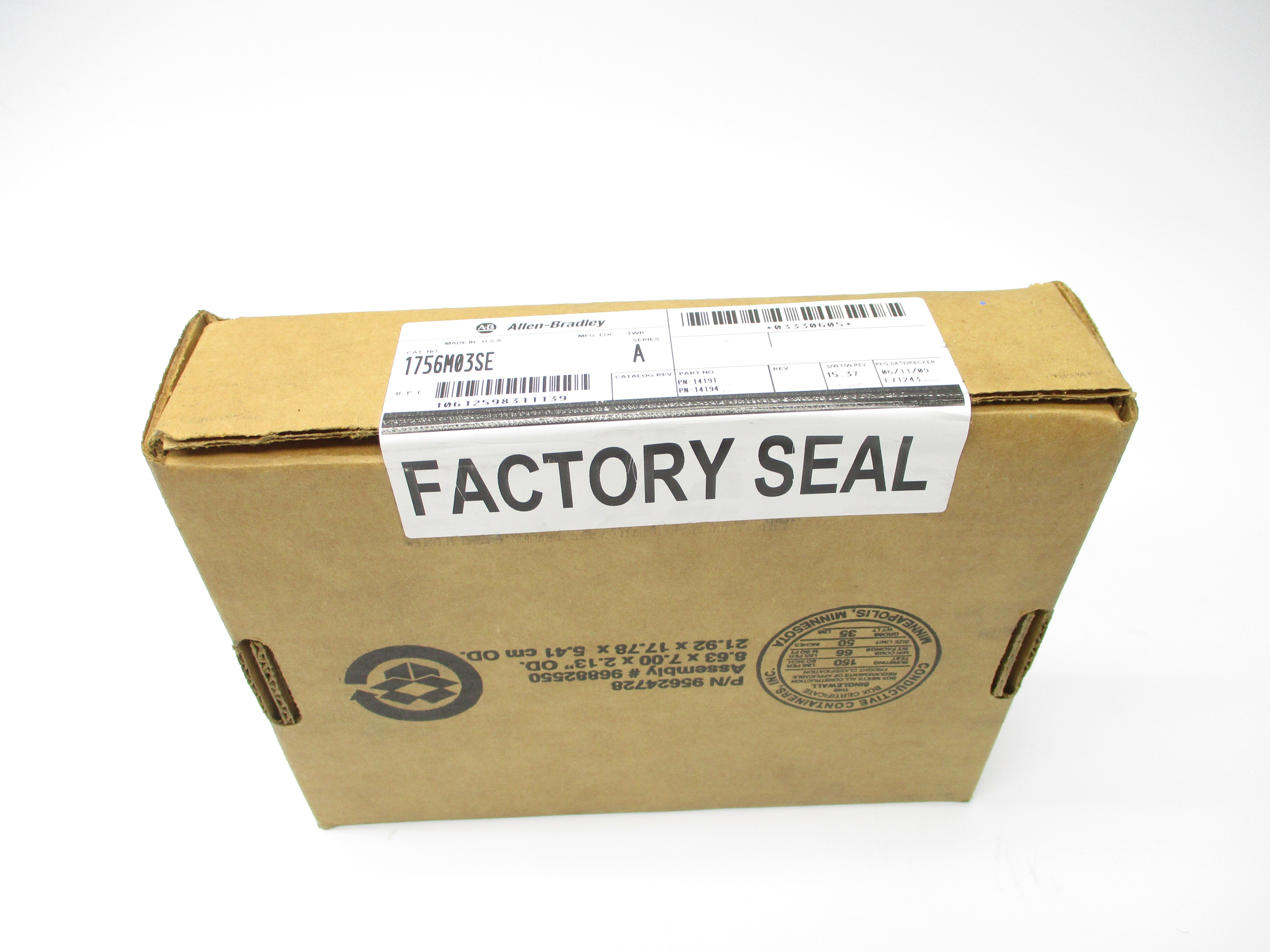 ALLEN BRADLEY 1756-M03SE SER. A F/W 15.37  DATE: 2009 NSFS