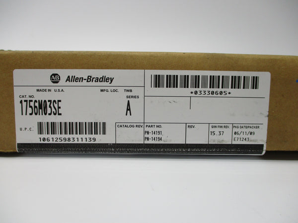 ALLEN BRADLEY 1756-M03SE SER. A F/W 15.37  DATE: 2009 NSFS