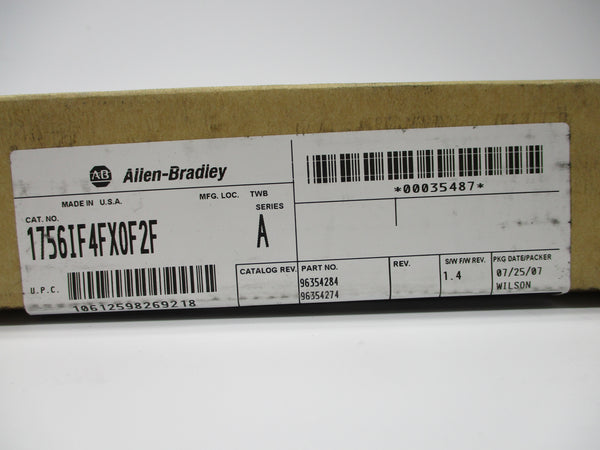 ALLEN BRADLEY 1756-IF4FXOF2F SER. A F/W 1.4 DATE: 2007 NSFS