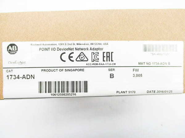 ALLEN BRADLEY 1734-ADN SER. B F/W 3.005 DATE: 2016 NSFS