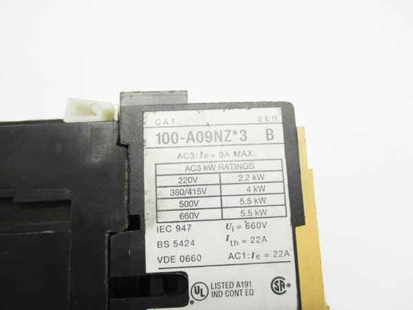 ALLEN BRADLEY 100-A09NZJ3 SER. B 24VDC UNMP
