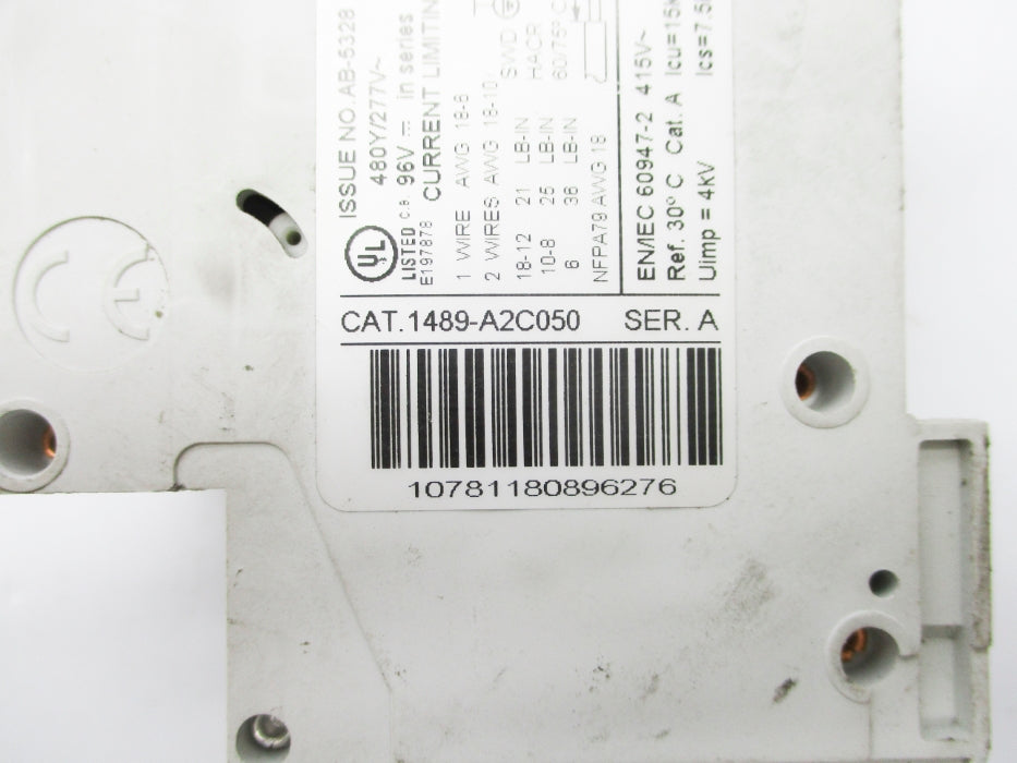 ALLEN BRADLEY 1489-A2C050 SER. A 5A 277V UNMP