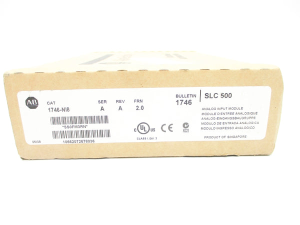 ALLEN BRADLEY 1746-NI8 SER. A F/W 2.0 DATE: 2008 NSFS