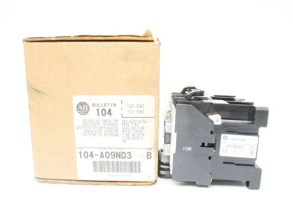 ALLEN BRADLEY 104-A09ND3 SER. B 110/120V 9A (BR/WH) NSMP