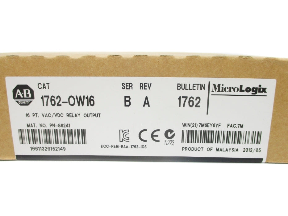 ALLEN BRADLEY 1762-OW16 SER. B DATE: 2012 NSFS
