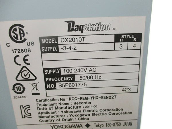 YOKOGAWA DX2010T-3-4-2 NSNP
