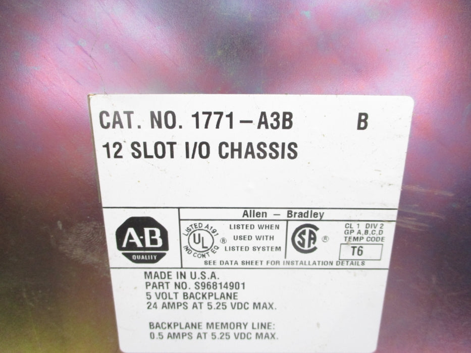ALLEN BRADLEY 1771-A3B SER. B 5.25VDC 24A UNMP