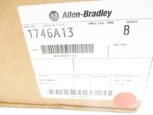 ALLEN BRADLEY 1746-A13 SER. B DATE: 2008 NSFS