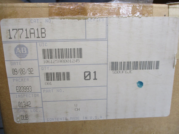 ALLEN BRADLEY 1771-A1B 5.25VDC 16A NSMP