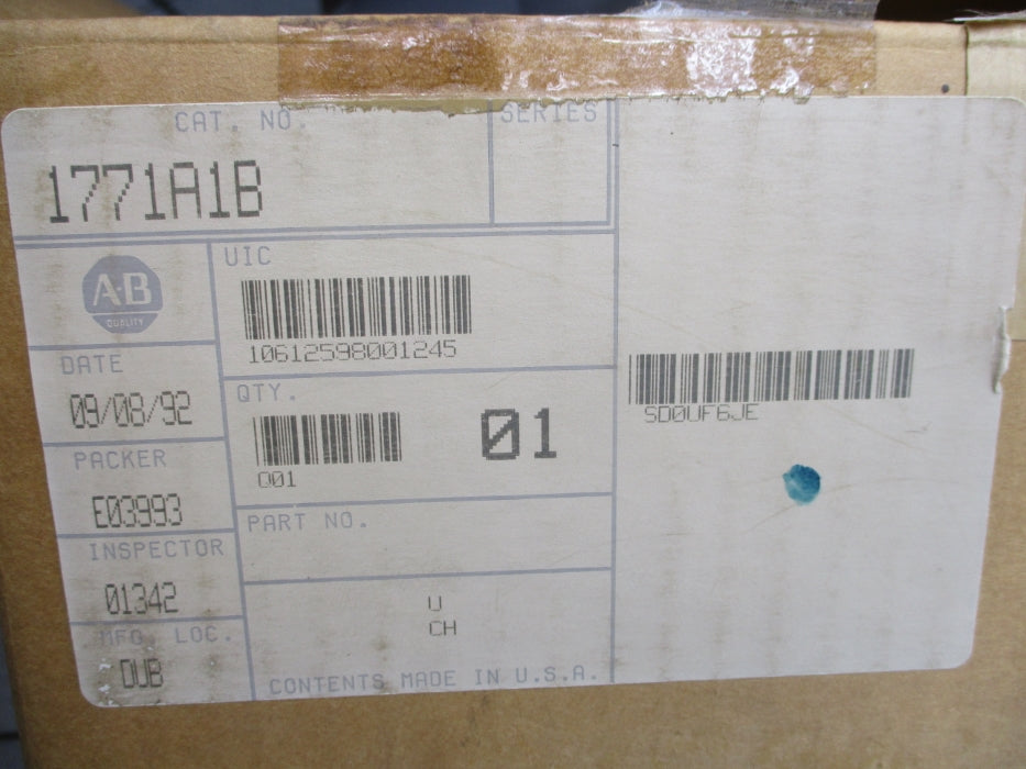 ALLEN BRADLEY 1771-A1B 5.25VDC 16A NSMP