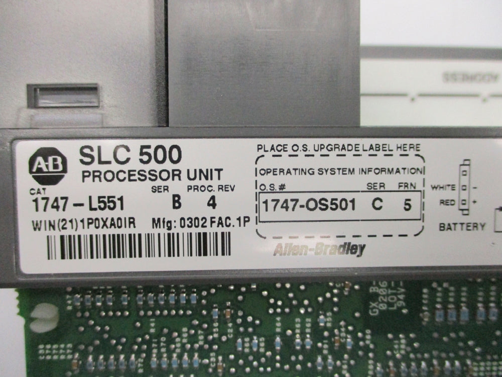ALLEN BRADLEY 1747-L551 SER. B F/W 5 (MISSING DOOR)NSNP