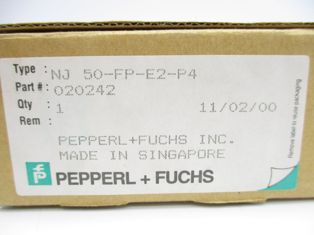 PEPPERL+FUCHS NJ50-FP-E2-P4 020242 NSMP