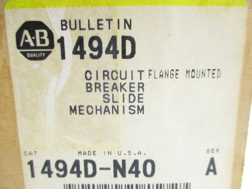 ALLEN BRADLEY 1494D-N40 SER. A (BR/YL) NSFS
