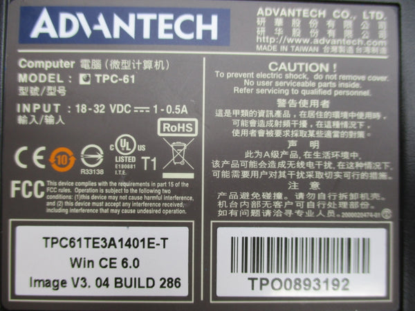 ADVANTECH TPC61TE3A1401E-T NSNP