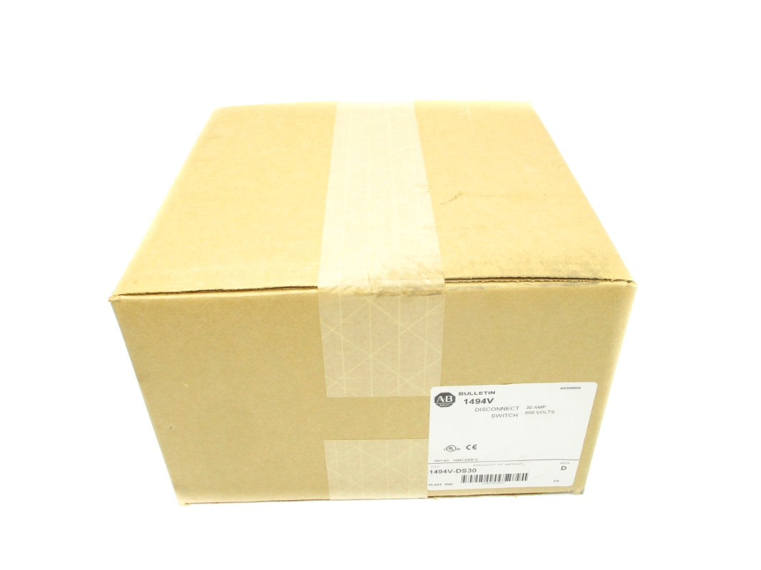 ALLEN BRADLEY 1494V-DS30 SER. D 600V 30A (BR/WH) NSFS
