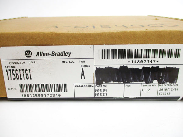 ALLEN BRADLEY 1756-IT6I SER. A F/W 1.12 24VDC NSMP