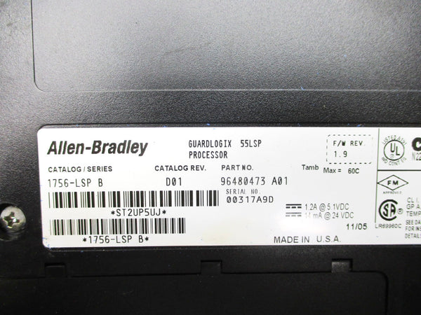 ALLEN BRADLEY 1756-LSP SER. B F/W 1.9 24VDC NSNP