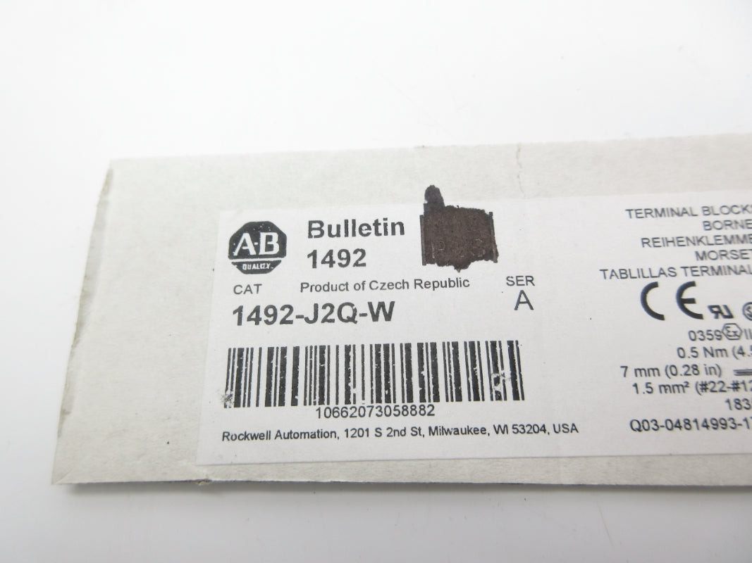 ALLEN BRADLEY 1492-J2Q-W SER. A NSNP
