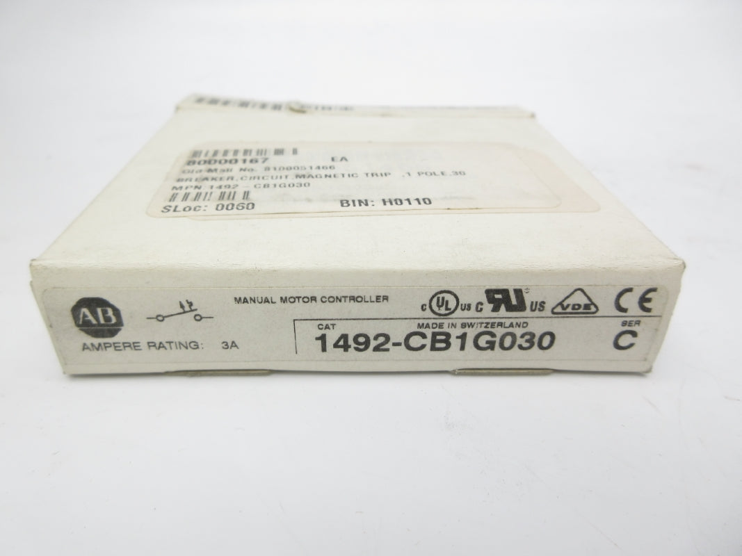 ALLEN BRADLEY 1492-CB1G030 SER. C 277VAC 3A NSMP