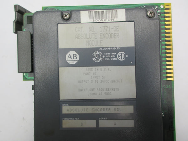ALLEN BRADLEY 1771-DE SER. A F/W D 5V UNMP