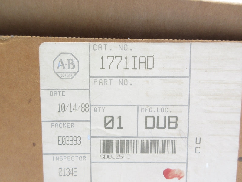 ALLEN BRADLEY 1771-IAD 5VDC 0.25A NSMP