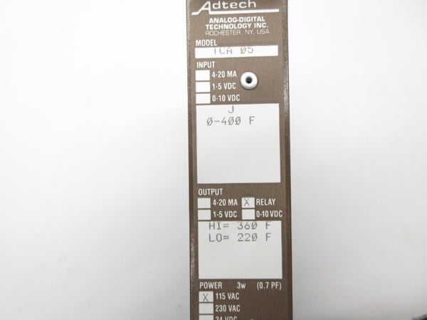 ADTECH TCA-05 115VAC 0-400'F NSNP