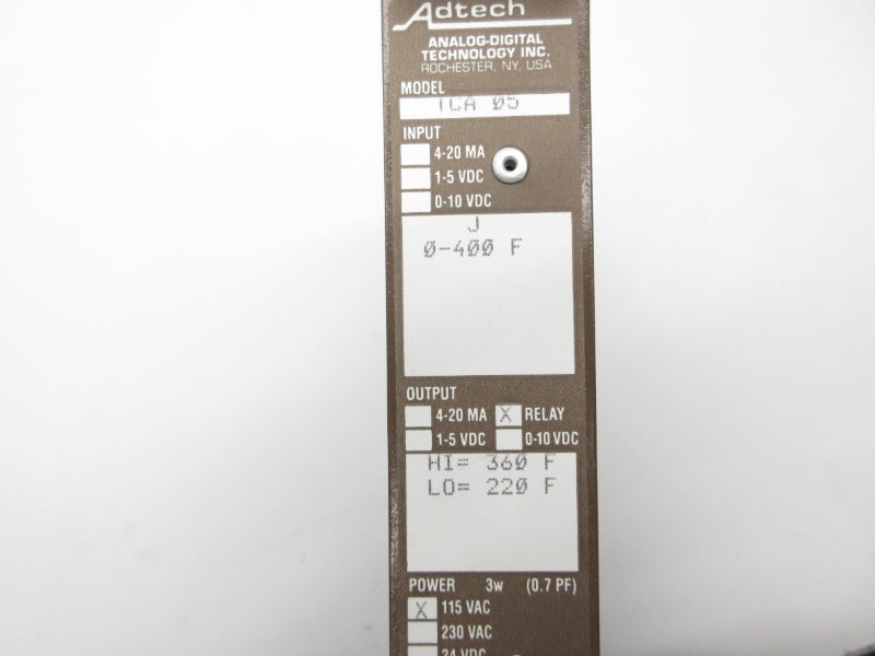 ADTECH TCA-05 115VAC 0-400'F NSNP