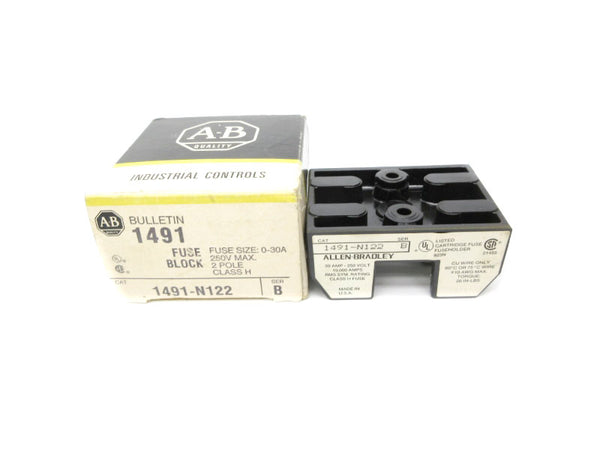 ALLEN BRADLEY 1491-N122 SER. B 250V 0-30A (BK/YL) NSMP