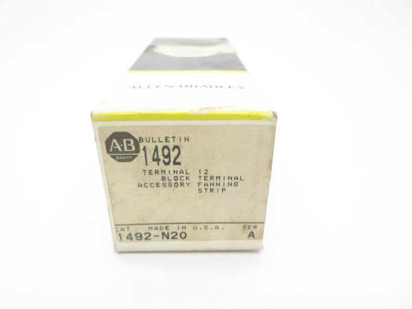 ALLEN BRADLEY 1492-N20 SER. A (PKG OF 12) (BK/YL) NSMP