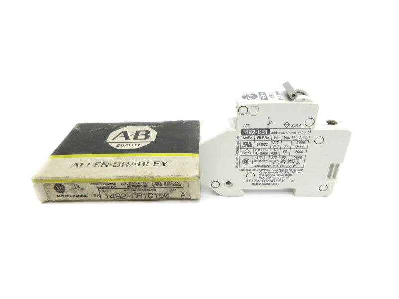 ALLEN BRADLEY 1492-CB1G150 SER. A 277VAC 15A NSMP