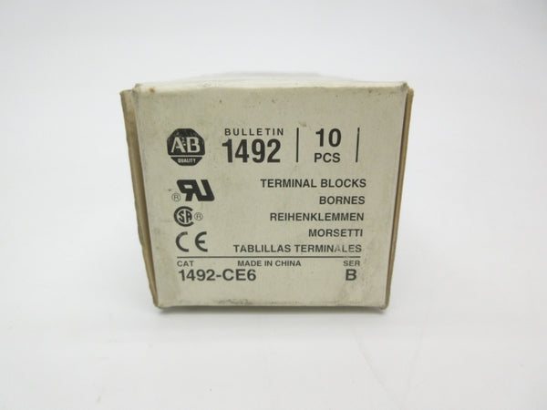 ALLEN BRADLEY 1492-CE6 SER. B (PKG OF 10) (GY/BL) NSMP