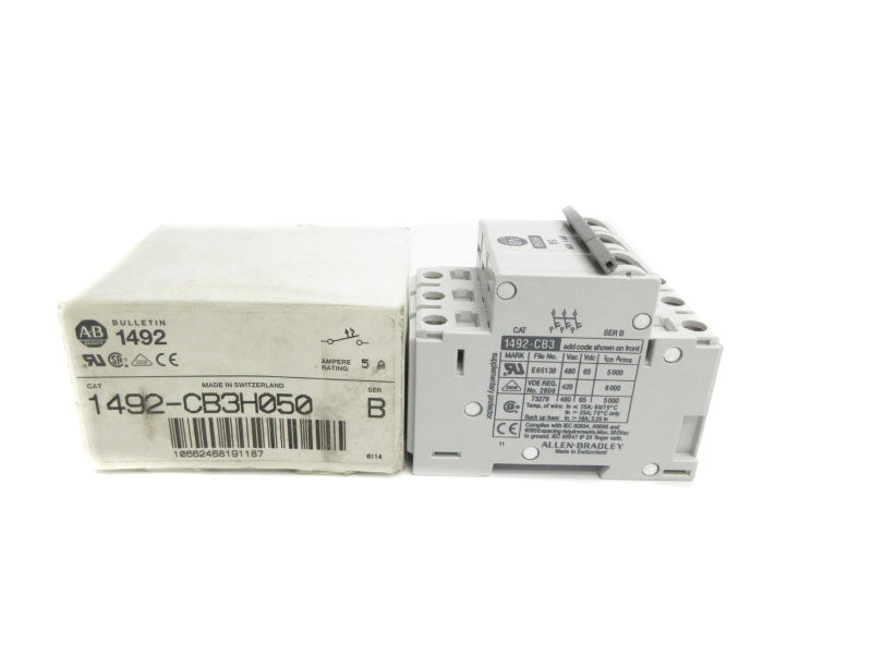 ALLEN BRADLEY 1492-CB3H050 SER. B 480V 5A (WH) NSMP