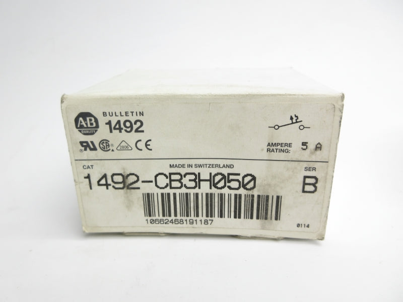 ALLEN BRADLEY 1492-CB3H050 SER. B 480V 5A (WH) NSMP