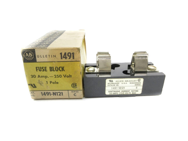 ALLEN BRADLEY 1491-N121 SER. C 250V 30A (BK/YL) NSMP