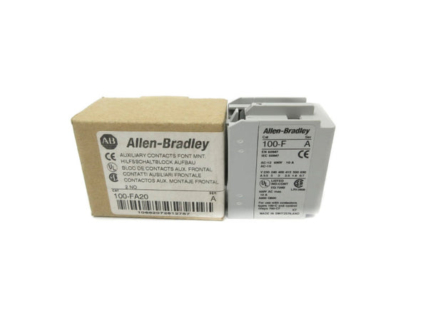 ALLEN BRADLEY 100-FA20 SER. A 600VAC 10A (BR/WH) NSMP